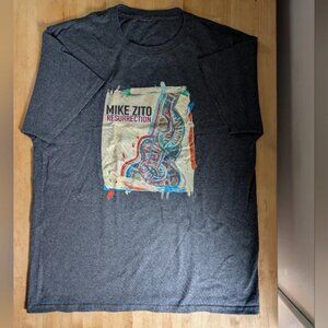 Mike Zito Resurrection Album Tee - Album Cover T-shirt - Music T-shirt -EUC-Gray